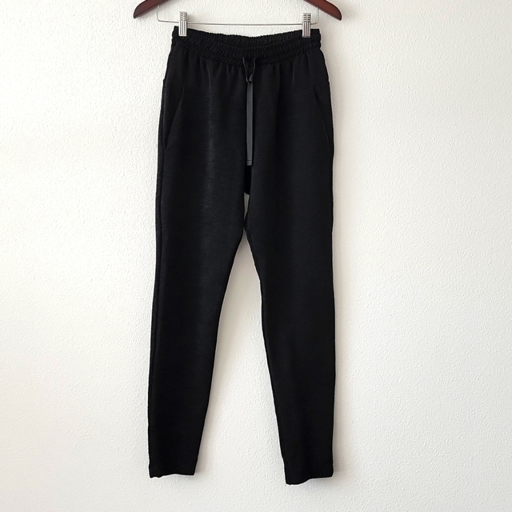 Zara w&b Black Stretchy Athleisure Elastic Waist Drawstring Basic pant Size S